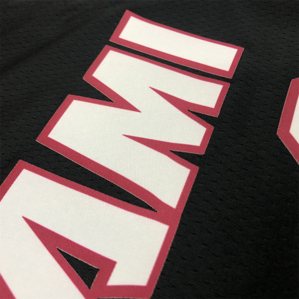 NBA Miami Hearts V-Neck Black Jersey WADE#3 S-XXL