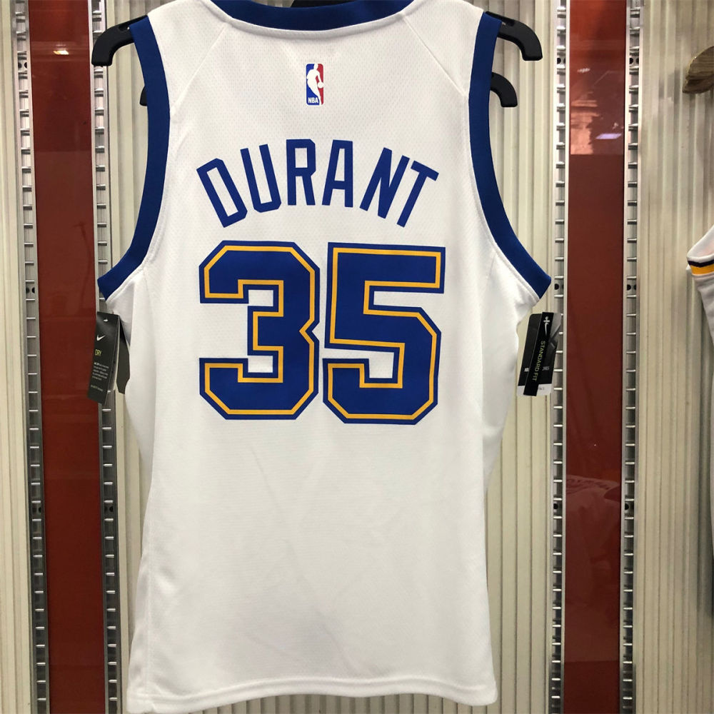 NBA Golden State Warriors Round neck White Jersey DURANT#35 S-XXL