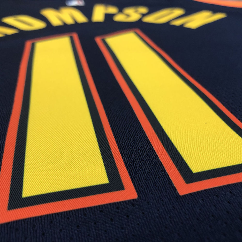 NBA Golden State Warriors V neck Black Jersey THOMPSON#11 S-XXL