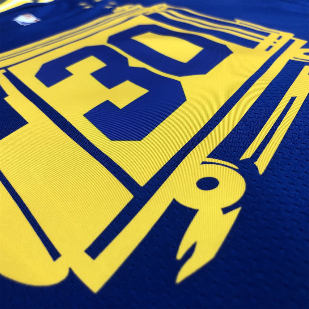 NBA Golden State Warriors Round neck Blue Jersey CURRY#30 S-XXL