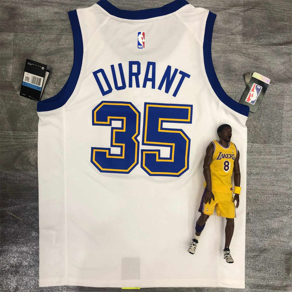 NBA Golden State Warriors Round neck White Jersey DURANT#35 S-XXL
