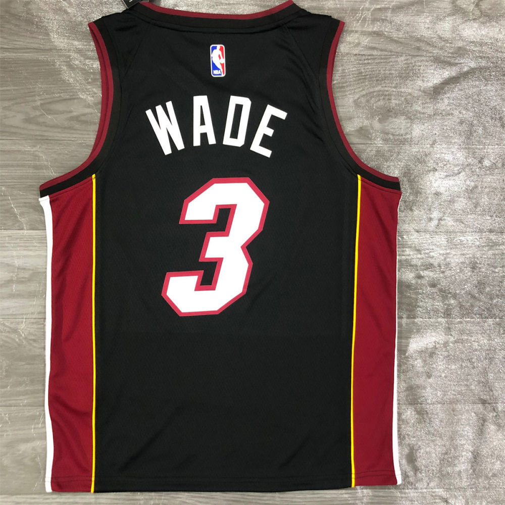 NBA Miami Hearts V-Neck Black Jersey WADE#3 S-XXL