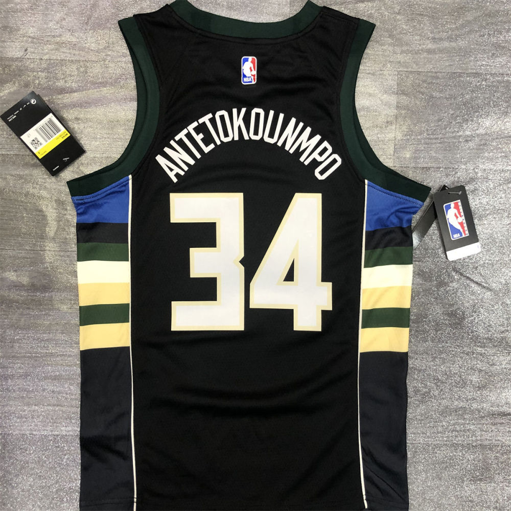 NBA Milwaukee Bucks V neck Green jersey ANTETOKOUNMPO#34 S-XXL
