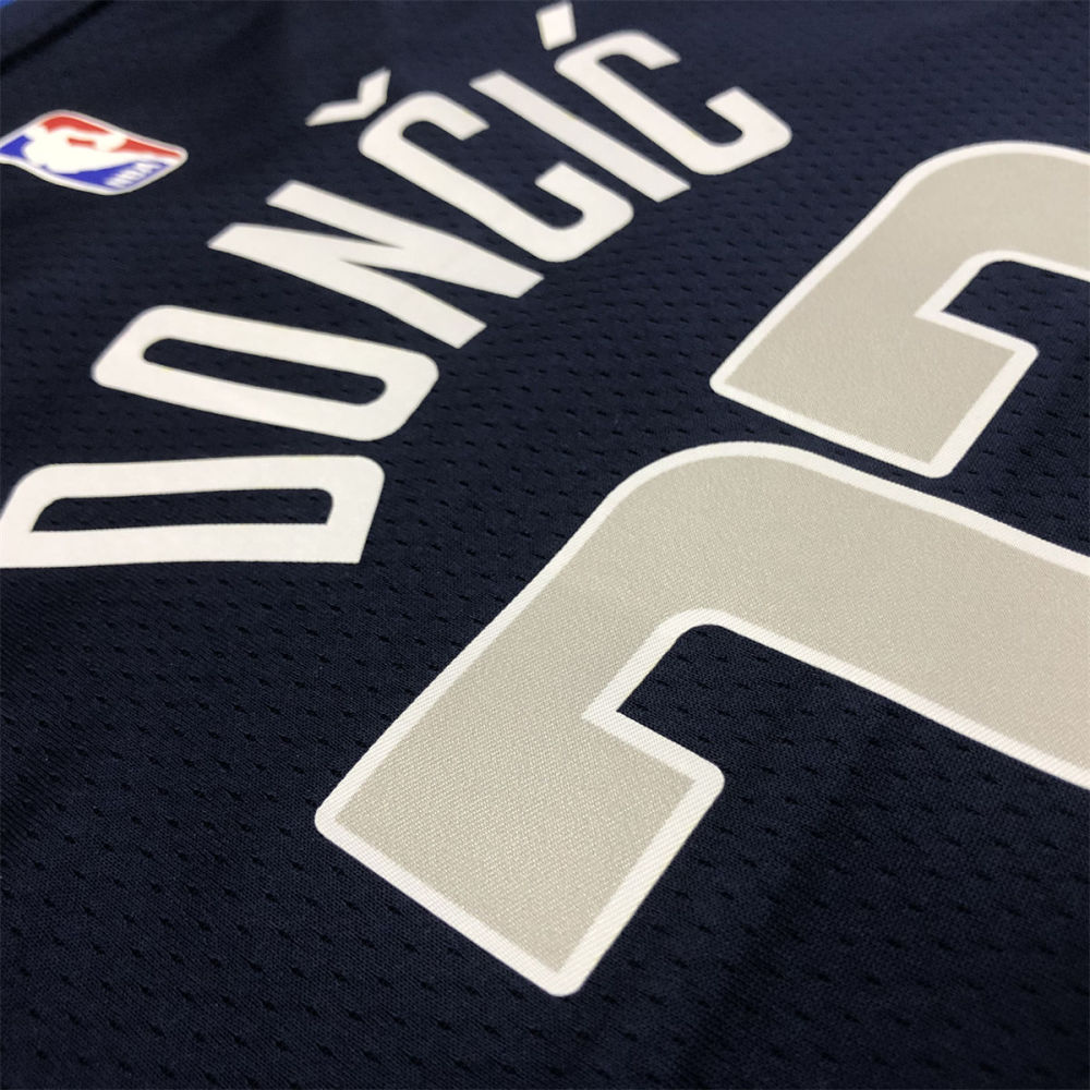 NBA Dallas Mavericks V Neck Snow Mountain Royal Blue Jersey DONCIC#77 S-XXL