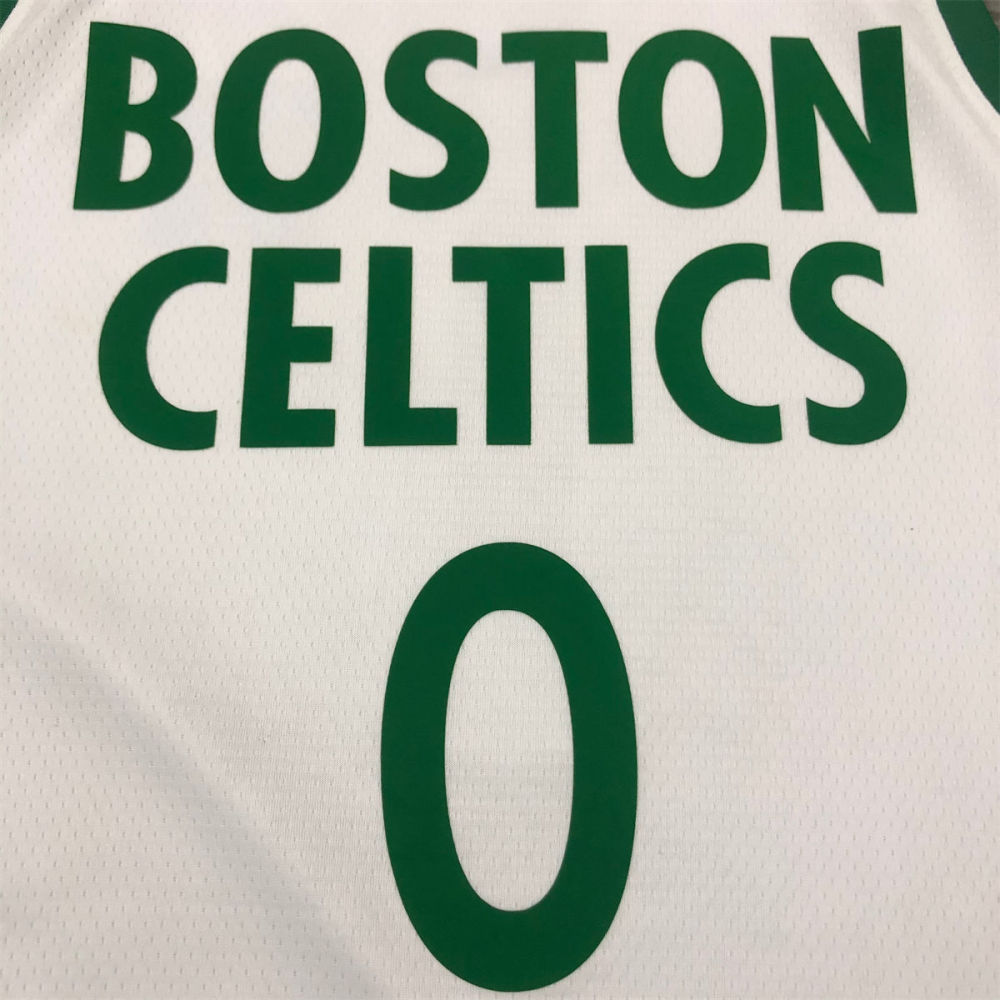 NBA Boston Celtics Round Neck White Jersey TATUM#0 S-XXL