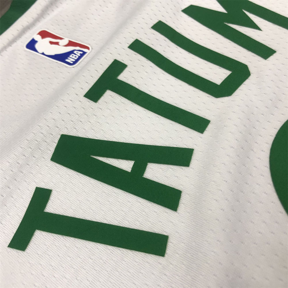 NBA Boston Celtics Round Neck White Jersey TATUM#0 S-XXL