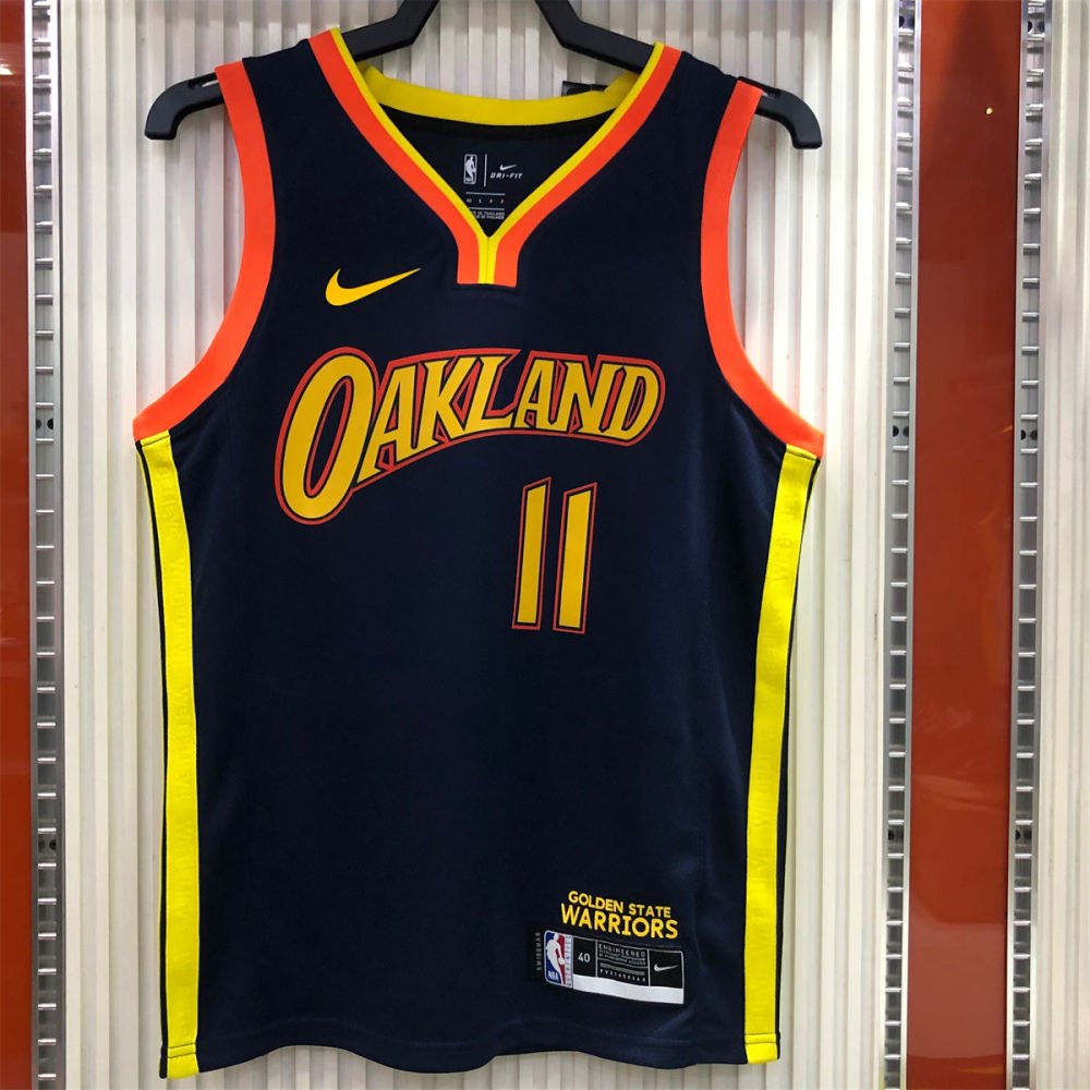 NBA Golden State Warriors V neck Black Jersey THOMPSON#11 S-XXL