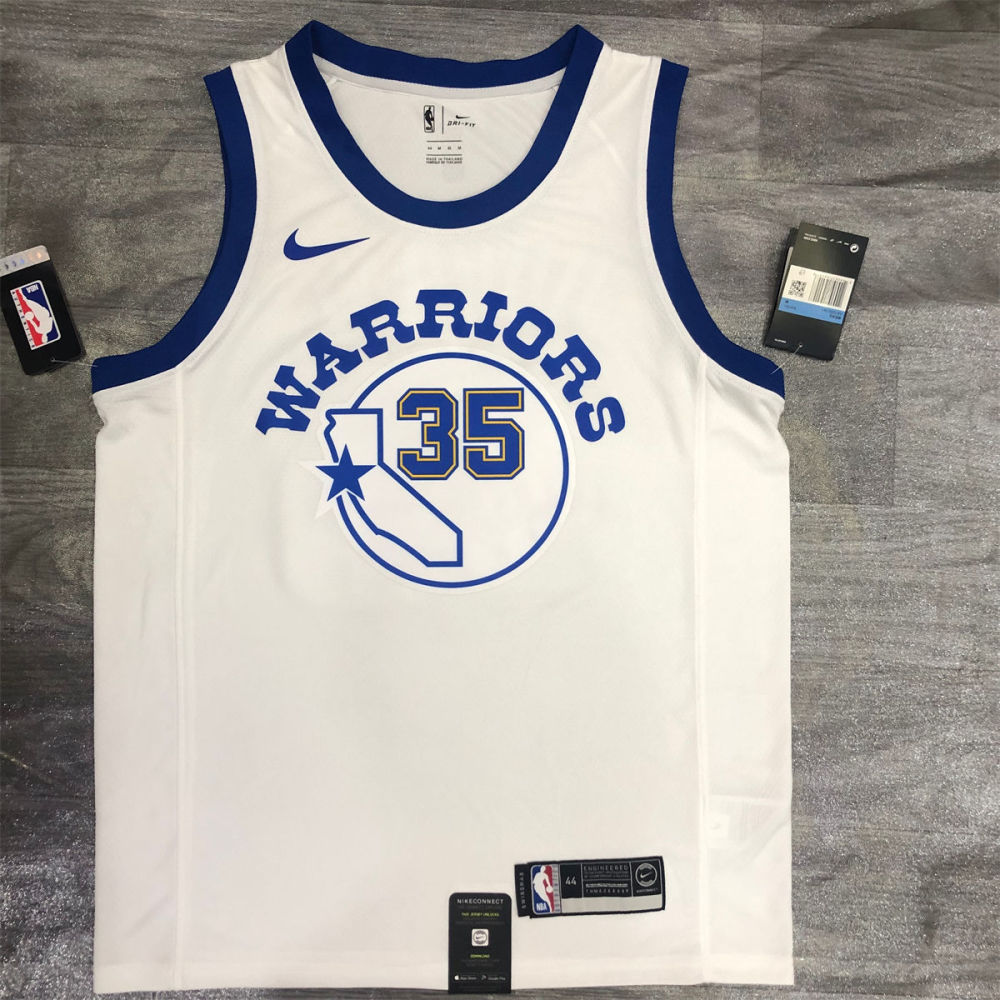 NBA Golden State Warriors Round neck White Jersey DURANT#35 S-XXL