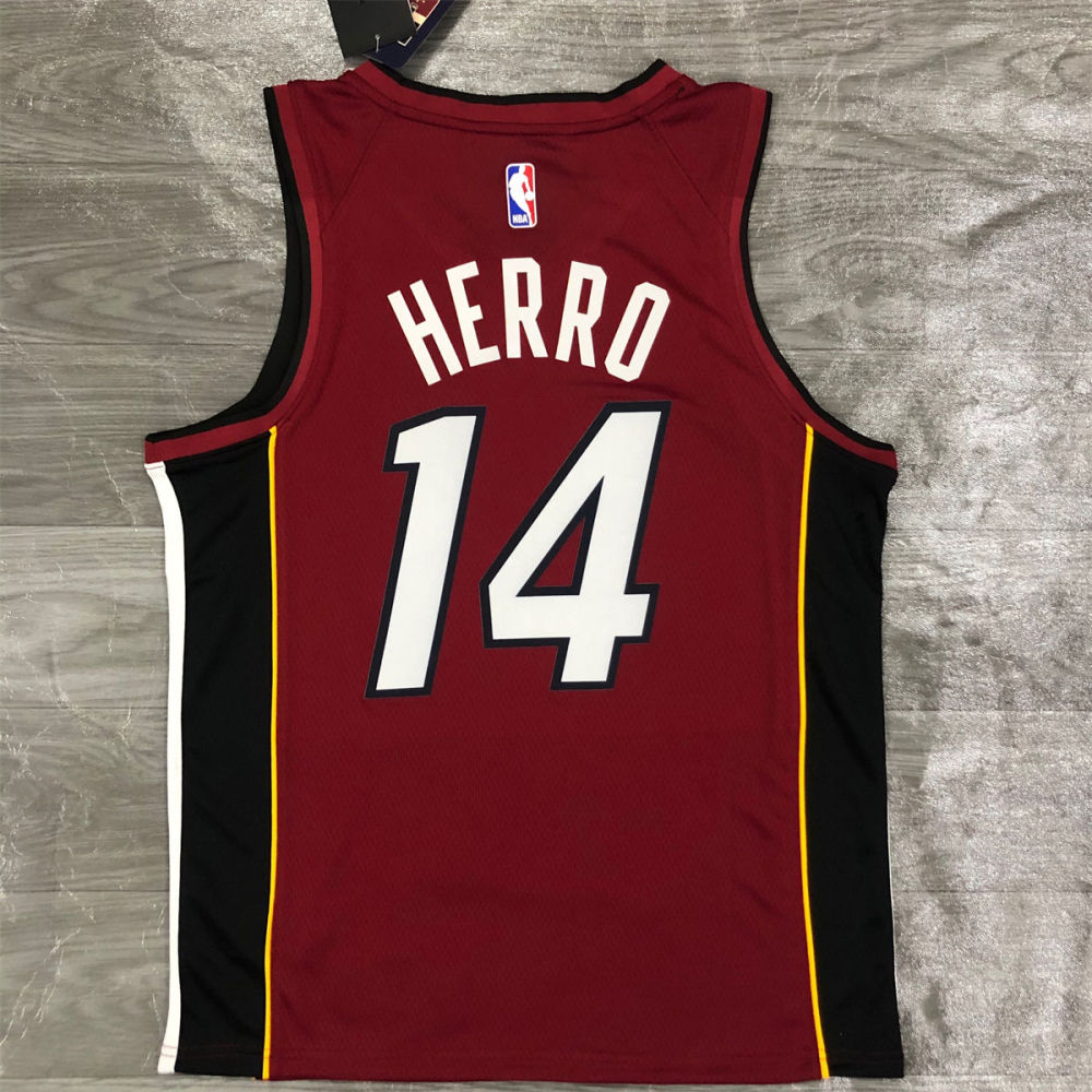 NBA Miami Hearts V-Neck Red Jersey HERRO#14 S-XXL