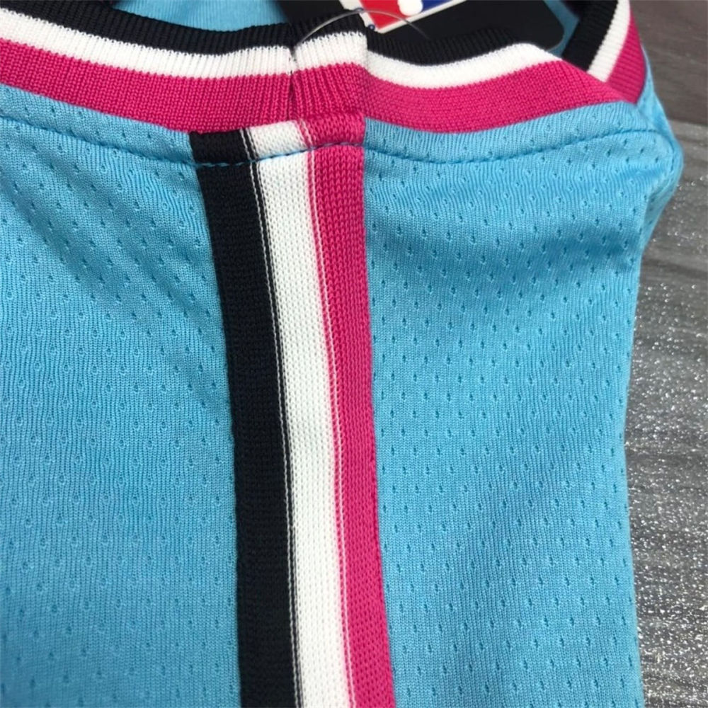NBA Miami Hearts round neck Light Blue Jersey WADE#3 S-XXL