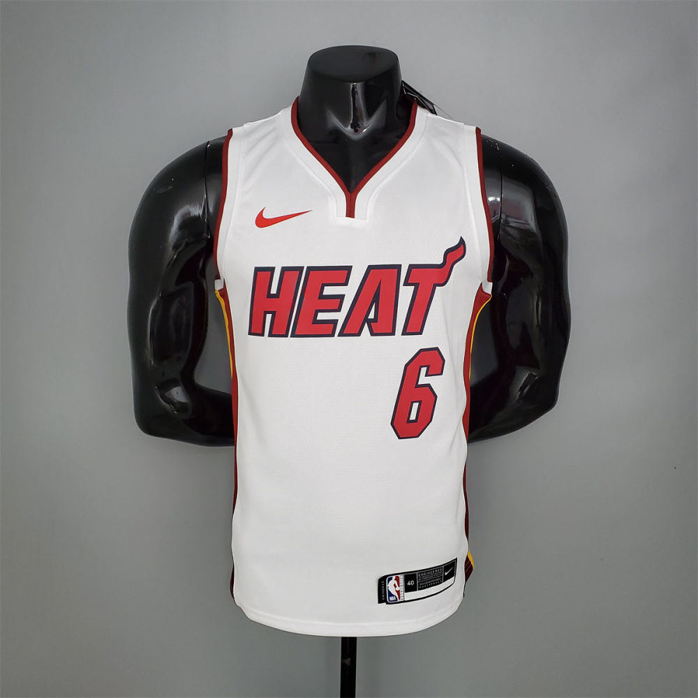 NBA Miami Hearts V-Neck White Jersey JAMES#6 S-XXL