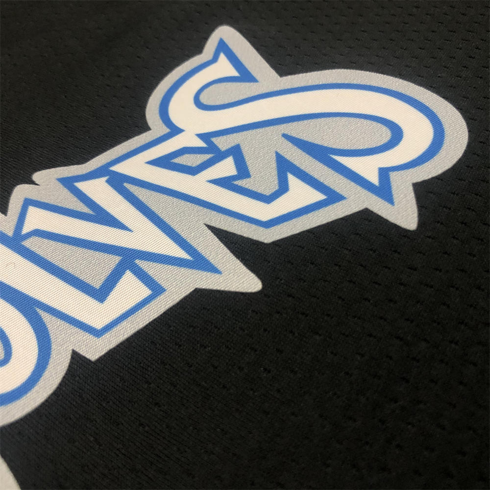NBA Minnesota Timberwolves Round Neck Black Jersey EDWARDS#1 S-XXL