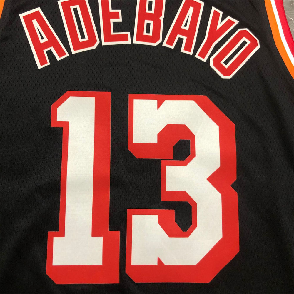 NBA Miami Hearts round neck Black Jersey ADEBAYO#13 S-XXL