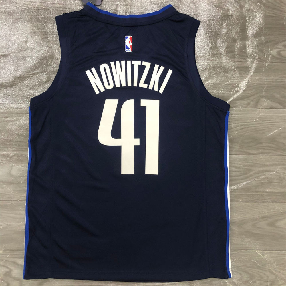 NBA Dallas Mavericks V Neck Royal Blue Jersey NOWITZKI#41 S-XXL