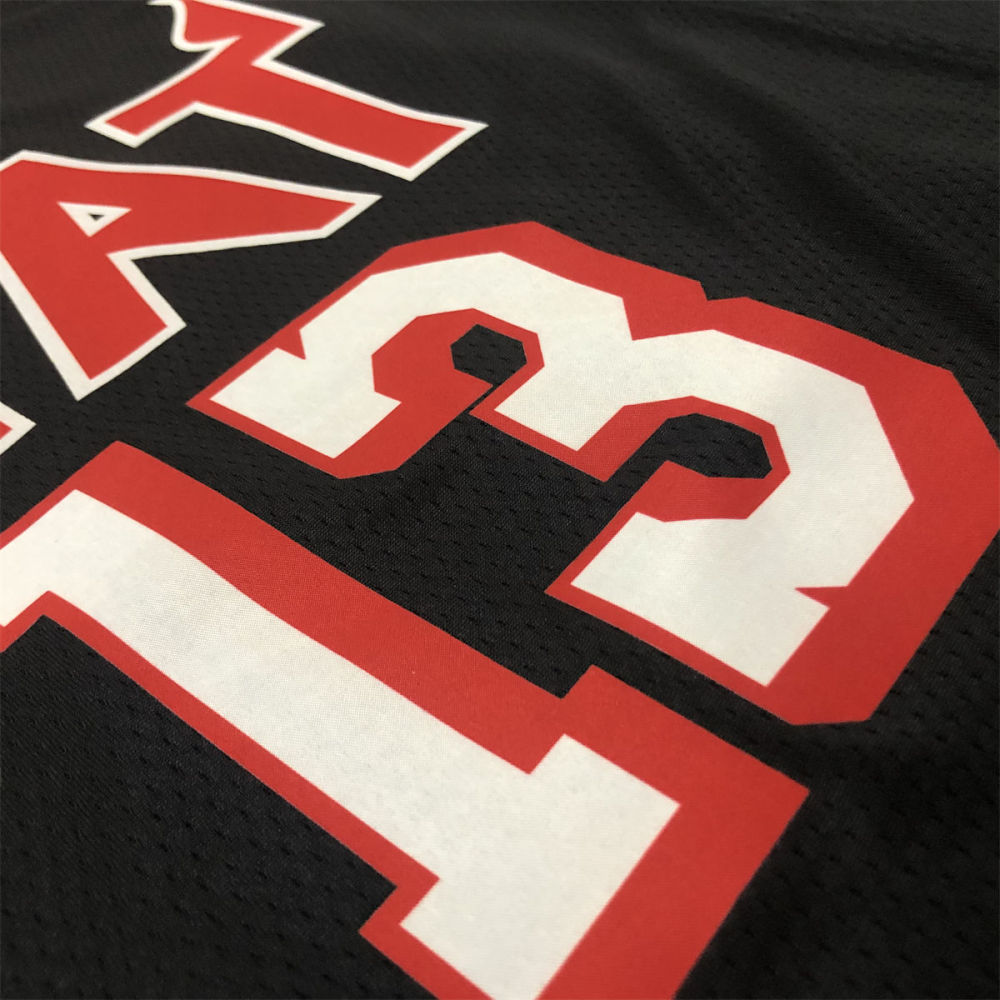 NBA Miami Hearts round neck Black Jersey ADEBAYO#13 S-XXL