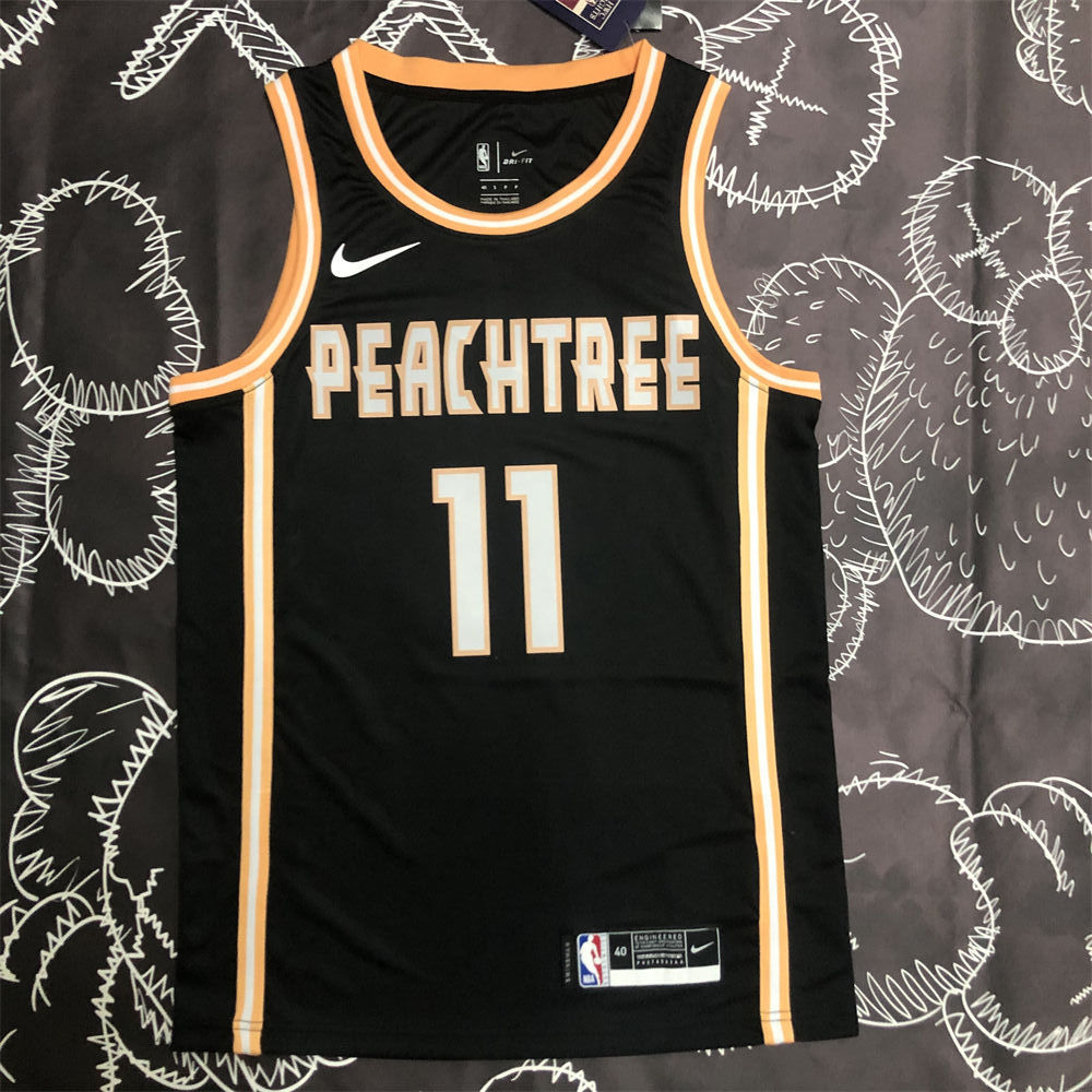 NBA Altanta Hawks Round Neck Black Jersey YOUNG#11 S-XXL