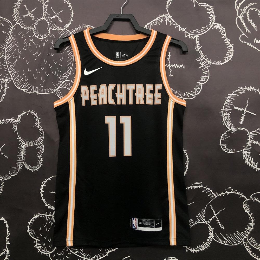 NBA Altanta Hawks Round Neck Black Jersey YOUNG#11 S-XXL