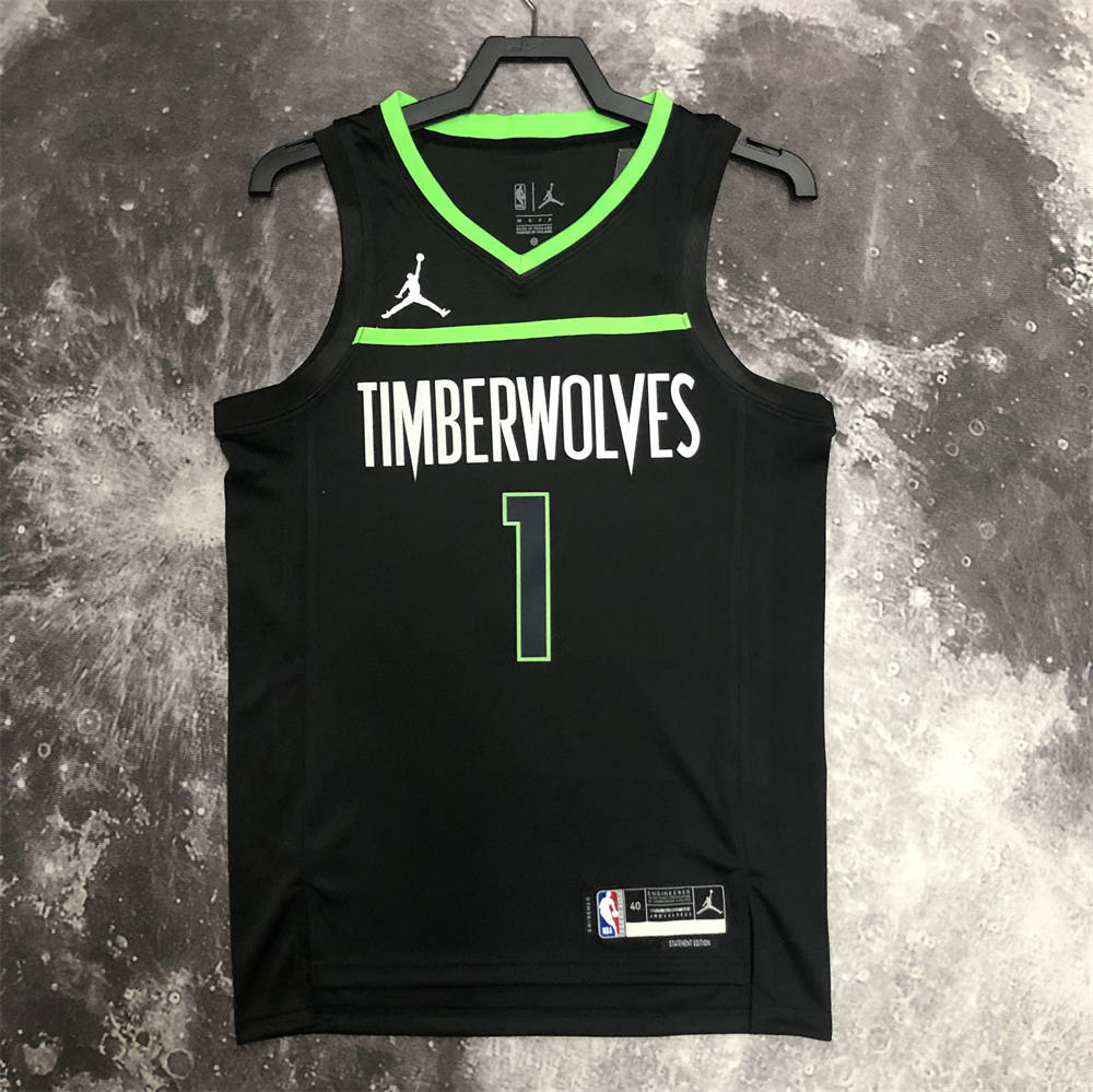NBA Minnesota Timberwolves V-Neck JORDAN Edition Black Jersey S-XXL