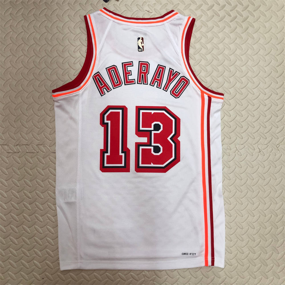 NBA Miami Hearts V-Neck White Jersey ADEBAYO#13 S-XXL