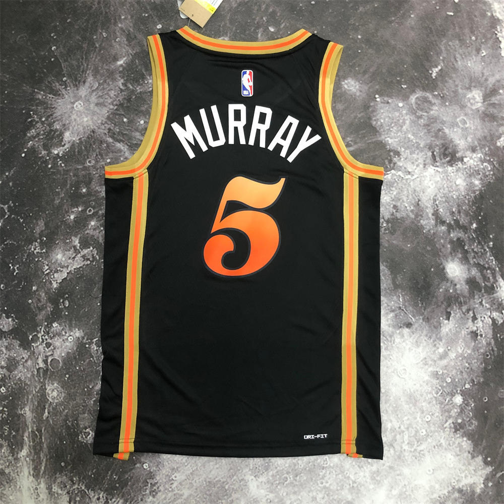 NBA Altanta Hawks Round Neck Black Jersey MURRAY#5 S-XXL