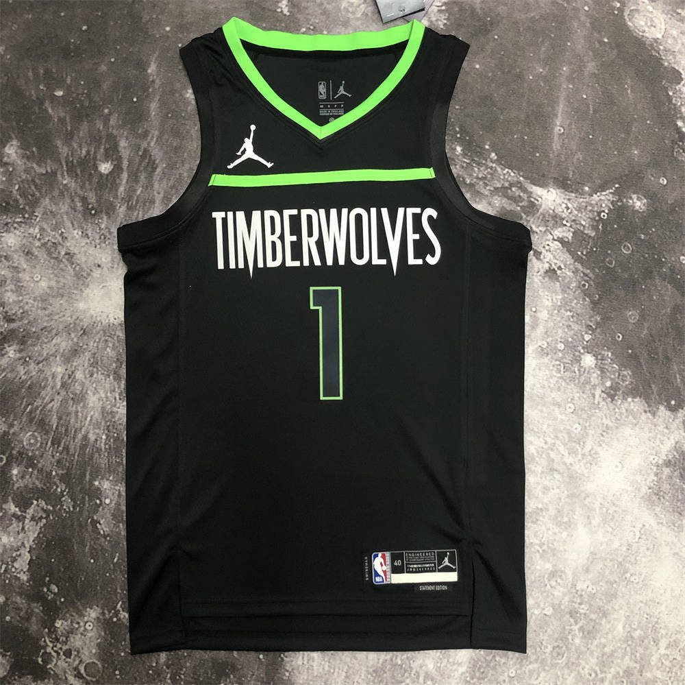 NBA Minnesota Timberwolves V-Neck JORDAN Edition Black Jersey S-XXL