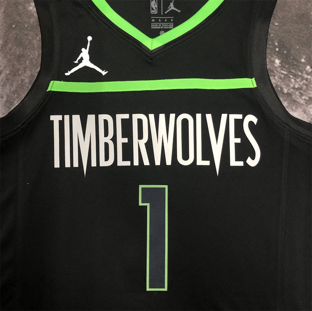 NBA Minnesota Timberwolves V-Neck JORDAN Edition Black Jersey S-XXL