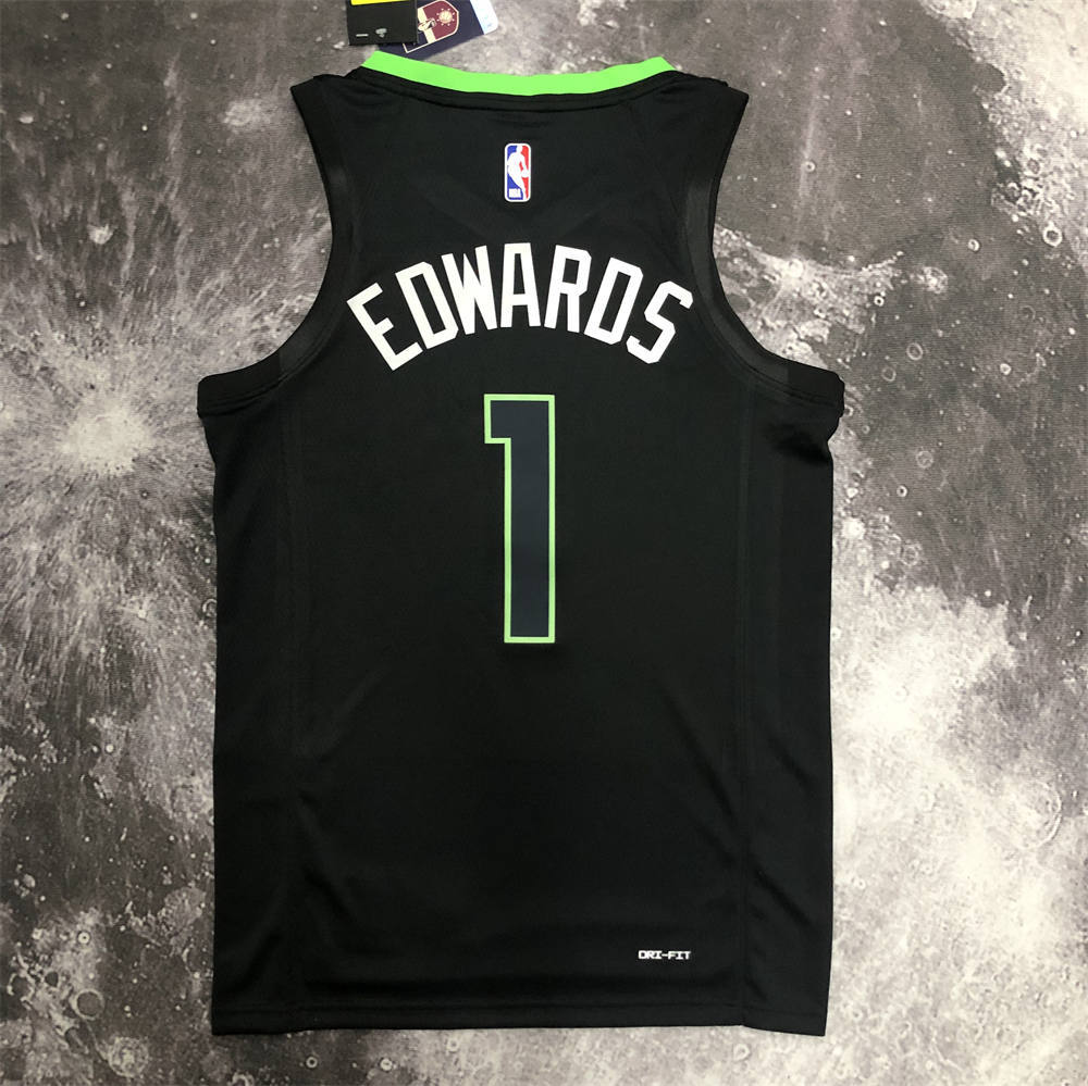 NBA Minnesota Timberwolves V-Neck JORDAN Edition Black Jersey S-XXL