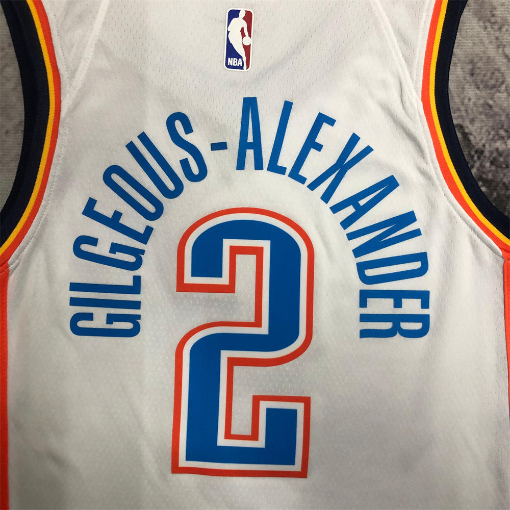 NBA Oklahoma City Thunder Jersey GILGEOUS-ALEXANDER#2 S-XXL