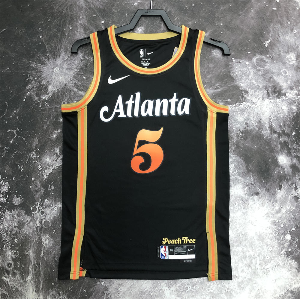 NBA Altanta Hawks Round Neck Black Jersey MURRAY#5 S-XXL