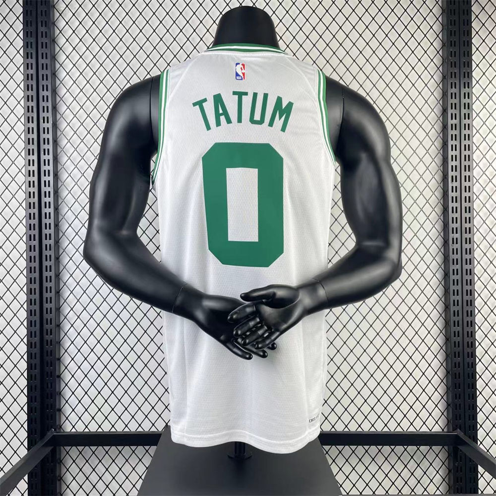 NBA Boston Celtics Round Neck White Jersey TATUM#0 S-XXL