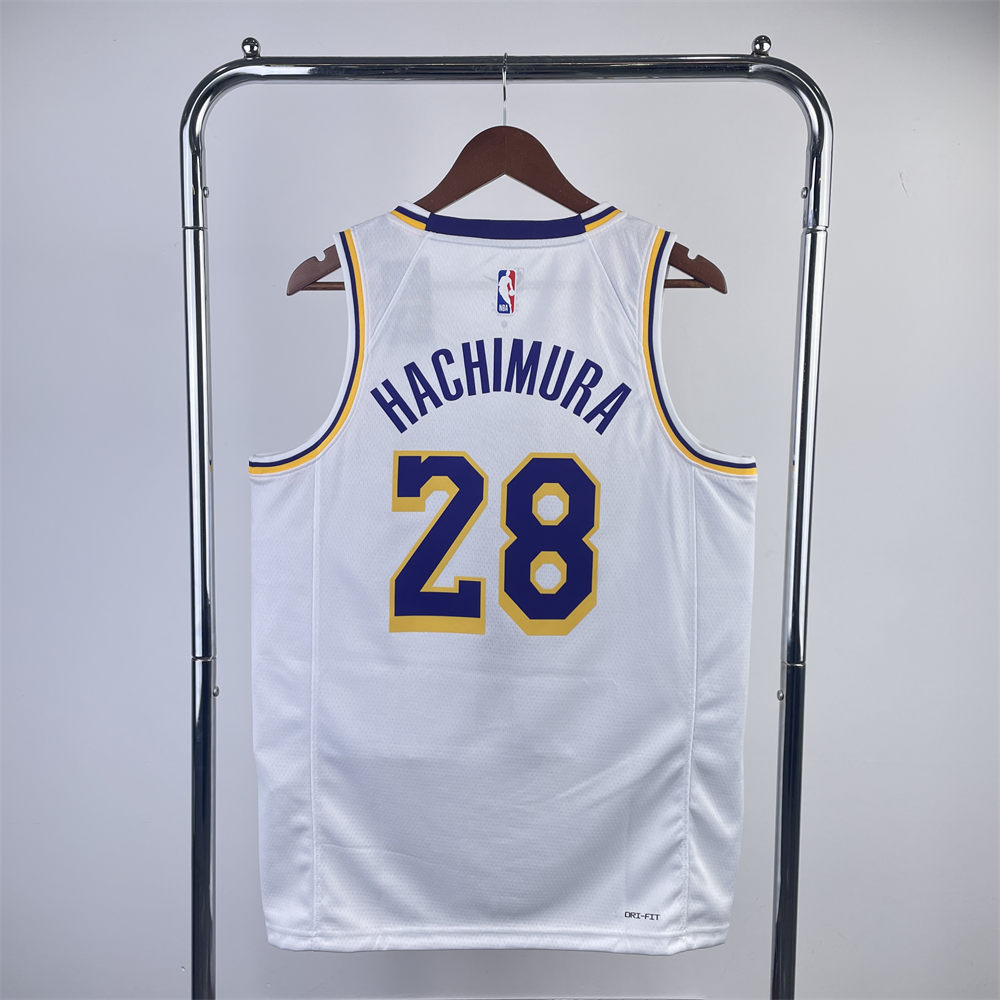 NBA Los Angeles Lakers HACHIMURA#28 2022/23 White Association Edition Swingman Jersey S-XXL