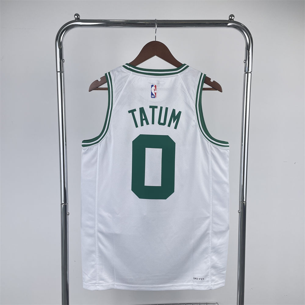 NBA Boston Celtics Round Neck White Jersey TATUM#0 S-XXL