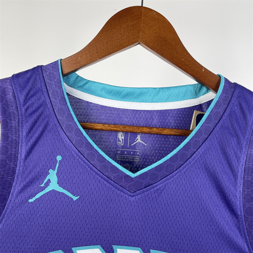 NBA Charlotte Hornets BALL#1 2022/23 Jordan Brand Purple Statement Edition Swingman Jersey S-XXL