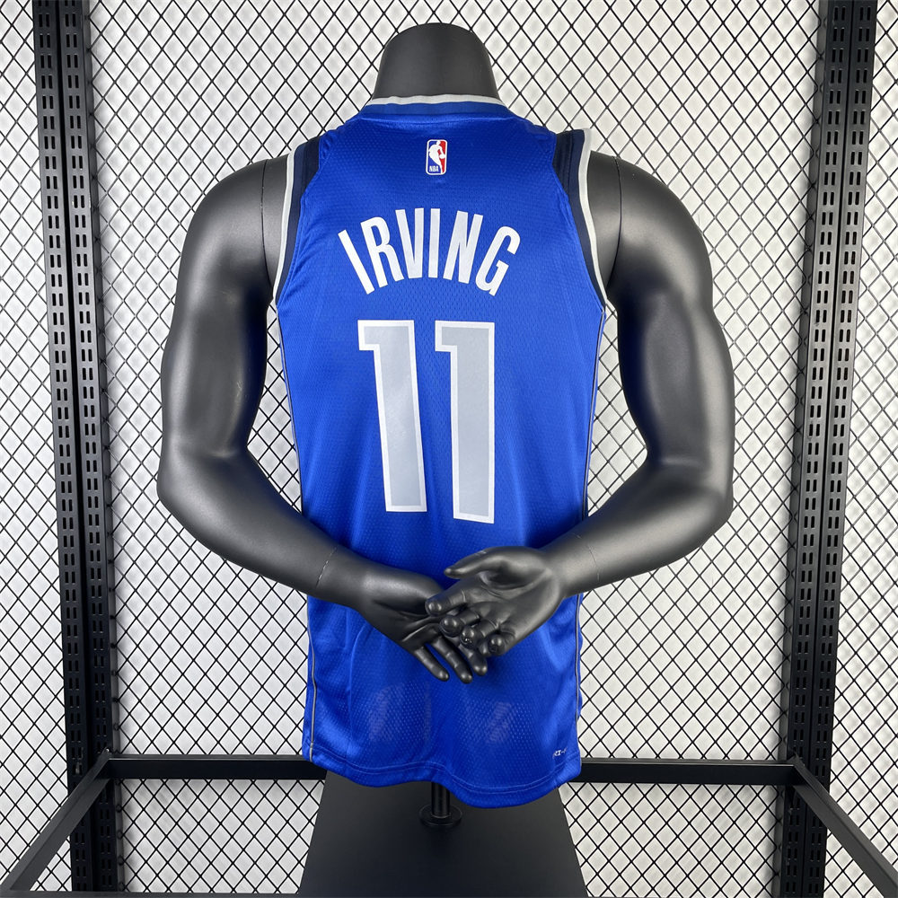 NBA Dallas Mavericks V-Neck Blue Jersey IRVING#11 S-XXL