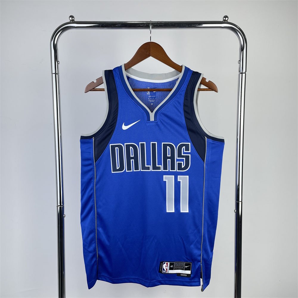 NBA Dallas Mavericks V-Neck Blue Jersey IRVING#11 S-XXL