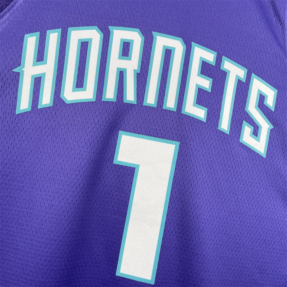 NBA Charlotte Hornets BALL#1 2022/23 Jordan Brand Purple Statement Edition Swingman Jersey S-XXL
