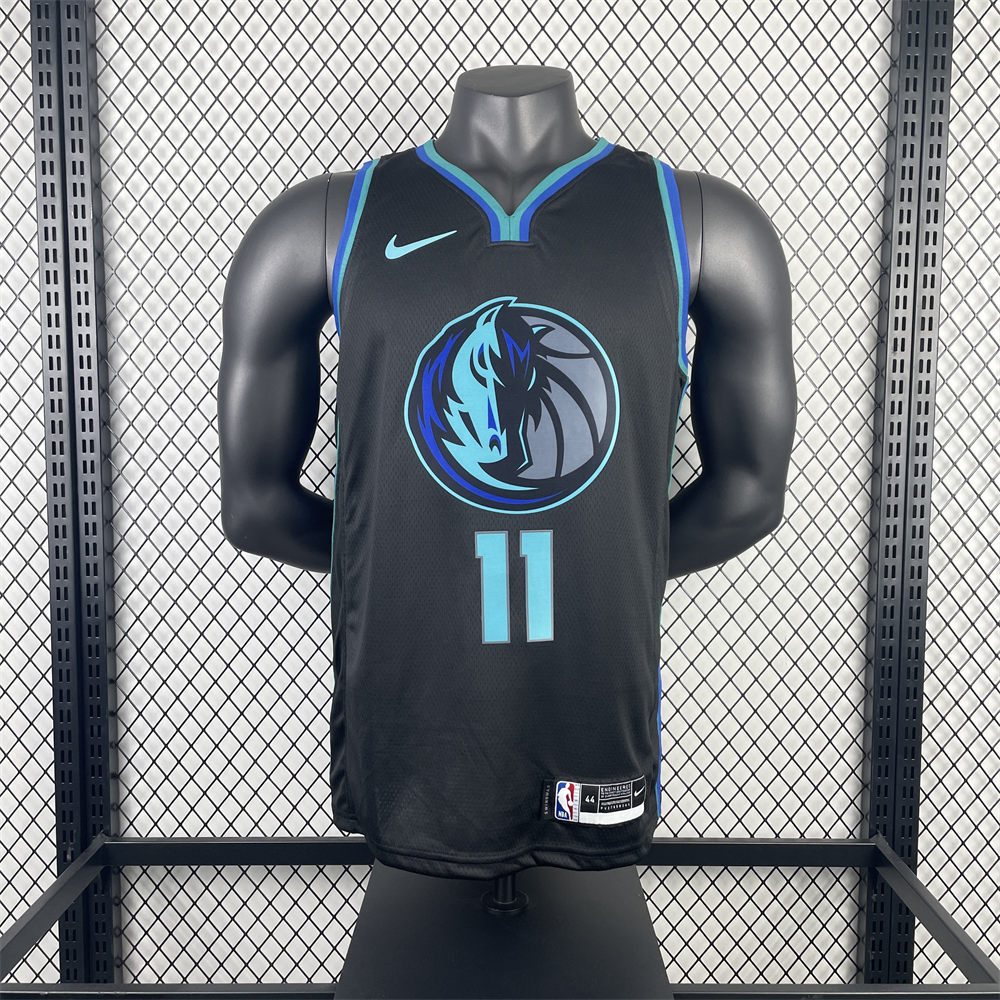 NBA Dallas Mavericks V-Neck Black Jersey IRVING#11 S-XXL