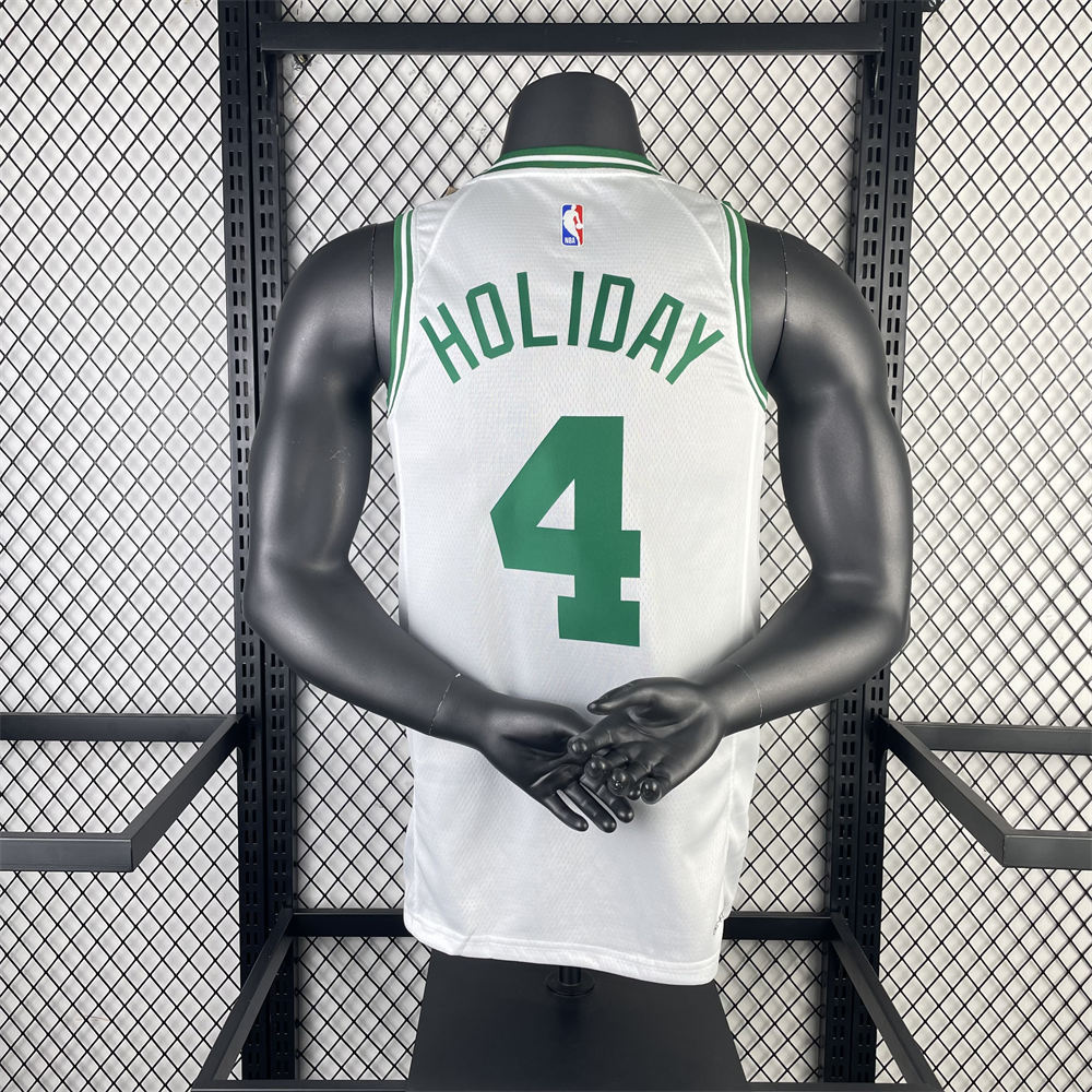 NBA Boston Celtics Jayson HOLIDAY#4 2022/23 White Icon Edition Swingman Jersey S-XXL