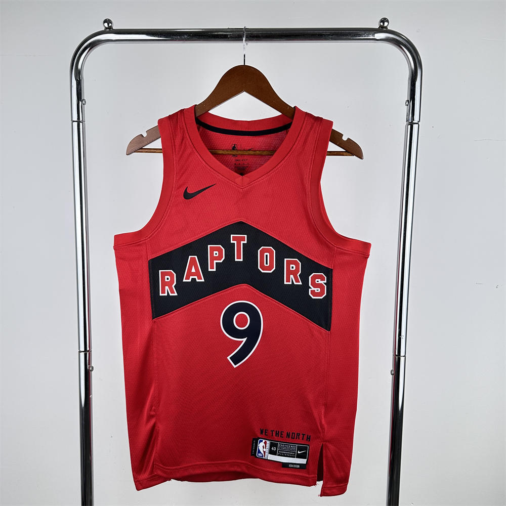 NBA Toronto Raptors V-Neck Red Jersey BARRETT#9 S-XXL