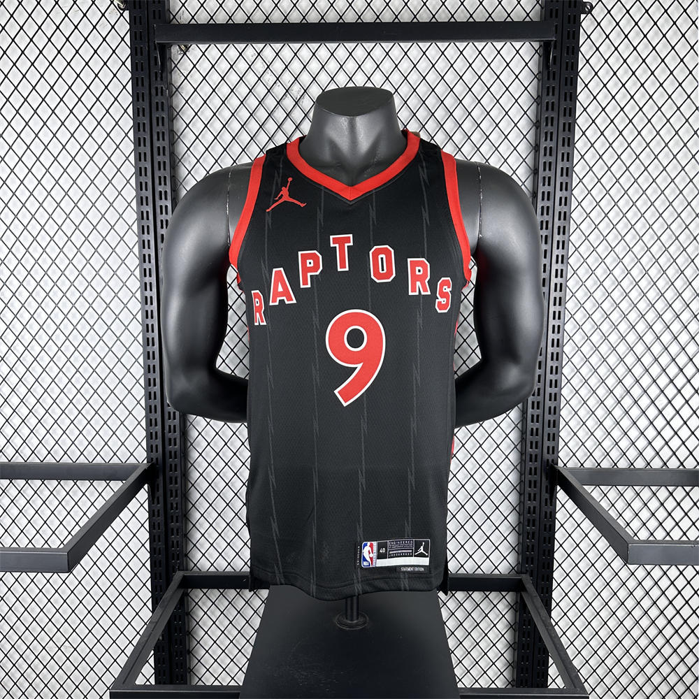 NBA Toronto Raptors V-Neck Black jersey BARRETT#9 S-XXL