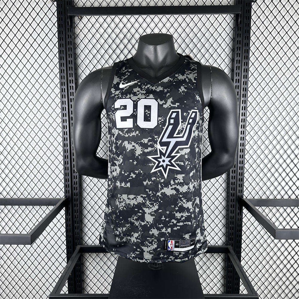 NBA San Antonio Spurs V-Neck Camouflage jersey GINOBILI#20 S-XXL