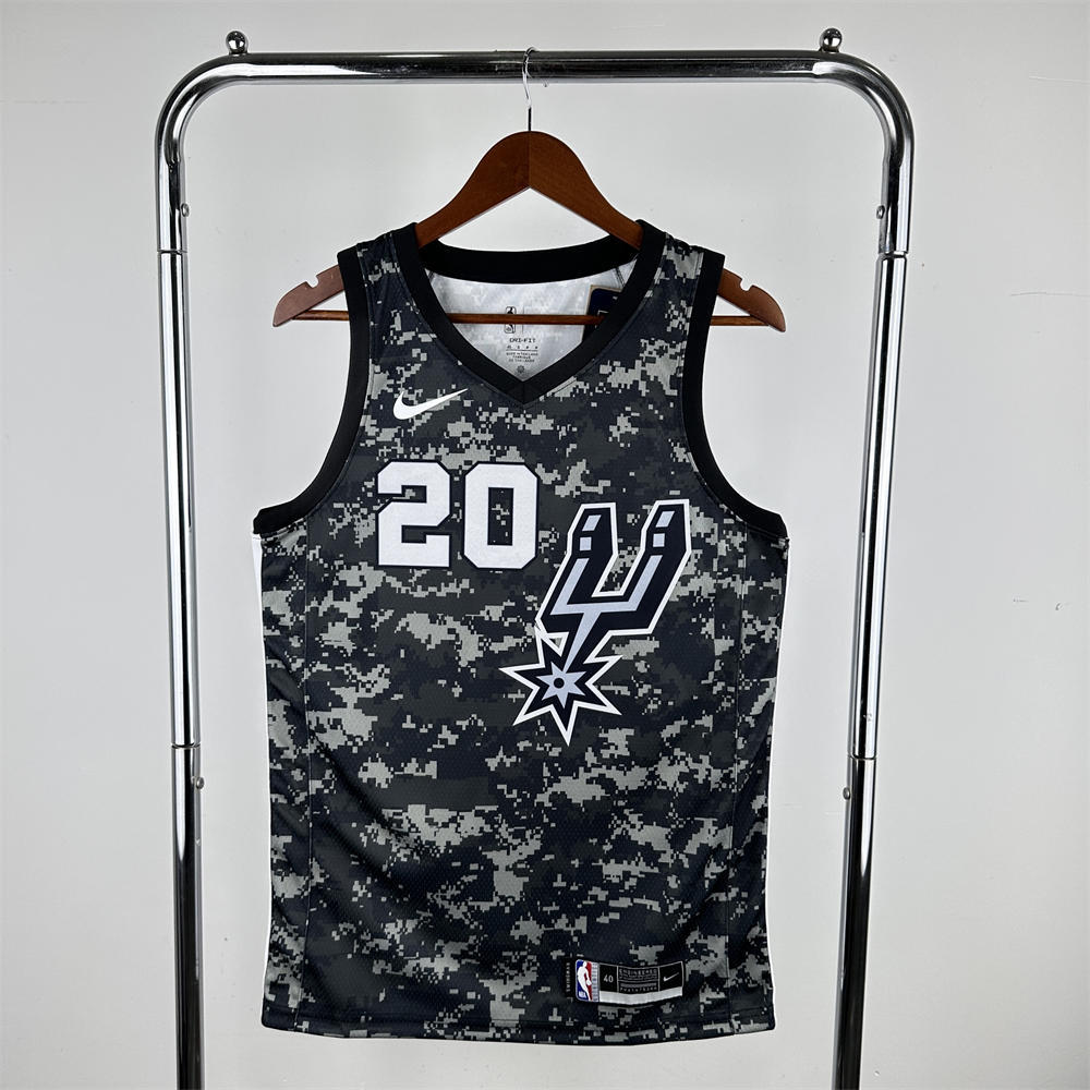 NBA San Antonio Spurs V-Neck Camouflage jersey GINOBILI#20 S-XXL
