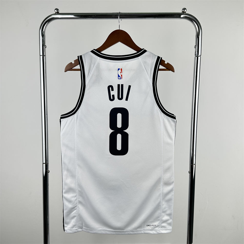 NBA Brooklyn Nets 2022/23 White Icon Edition Swingman Jersey CUI#8 S-XXL