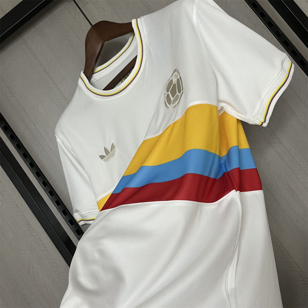 2024/25 Colombia 100th Anniversary Edition White Jersey Fan Version
