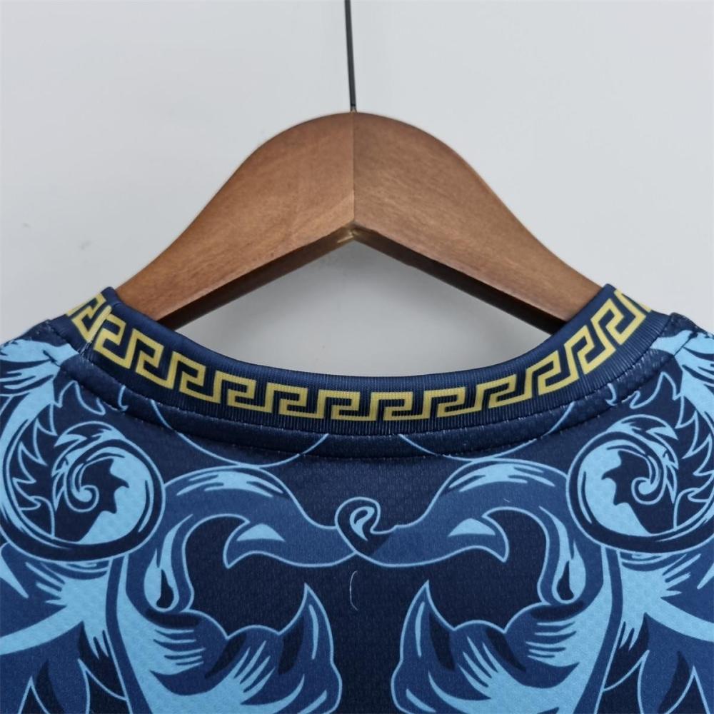 2022 Italy x Versace blue Jersey Fan Version