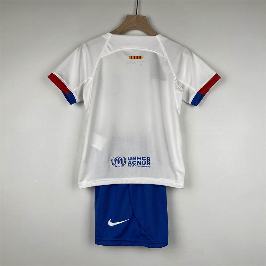 23/24 Kids Barcelona Away jersey Kid Kits Size 16-28