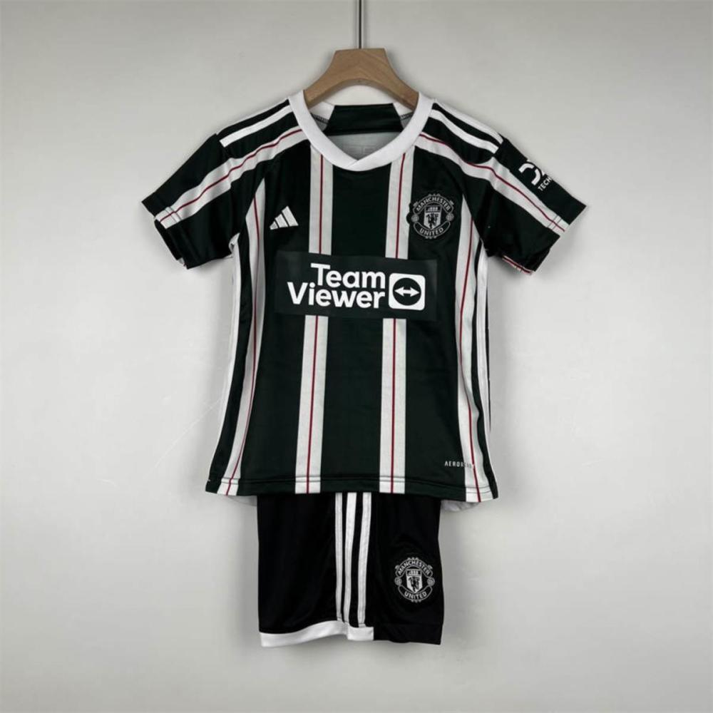 23/24 Manchester United Away jersey Kid Kits Size 16-28