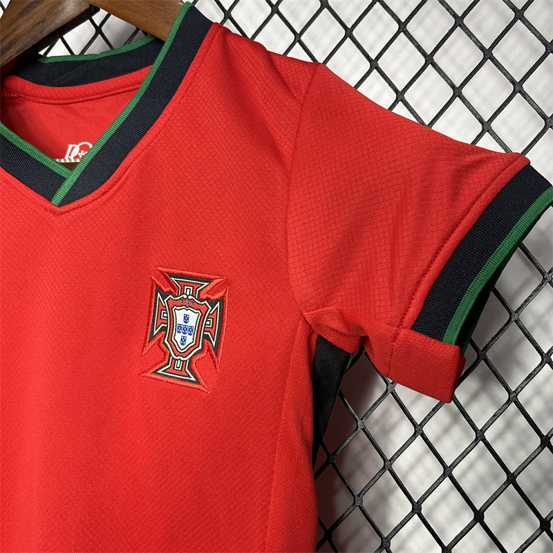 24/25 Portugal Euro Home jersey Kid Kits Size 16-28