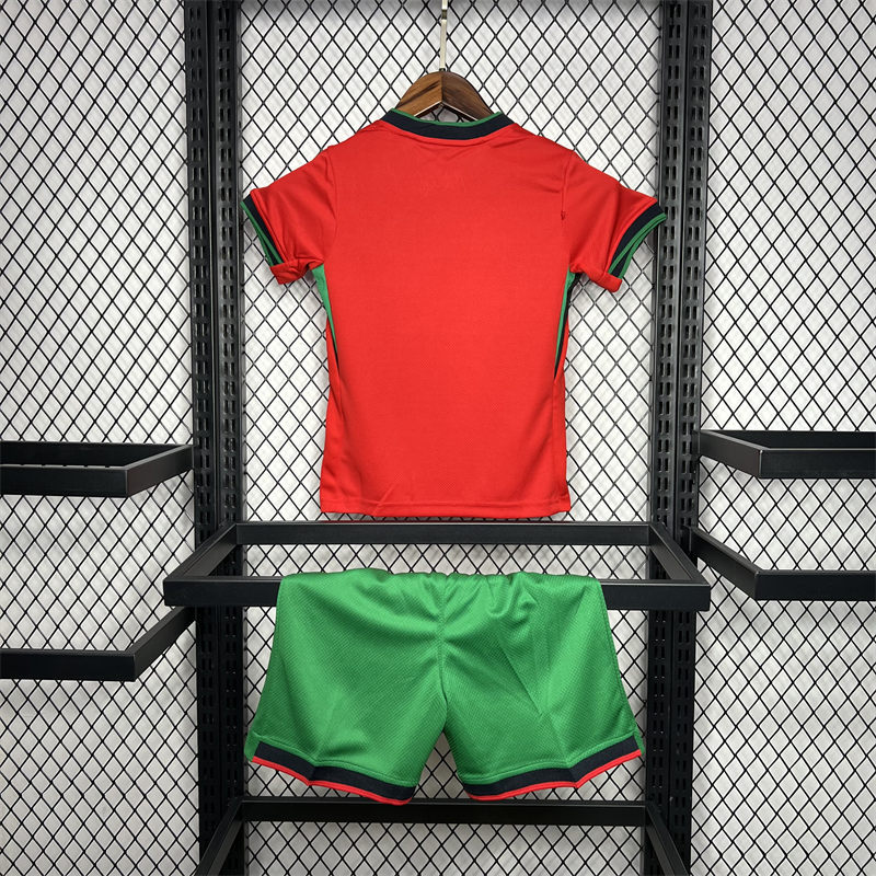 24/25 Portugal Euro Home jersey Kid Kits Size 16-28