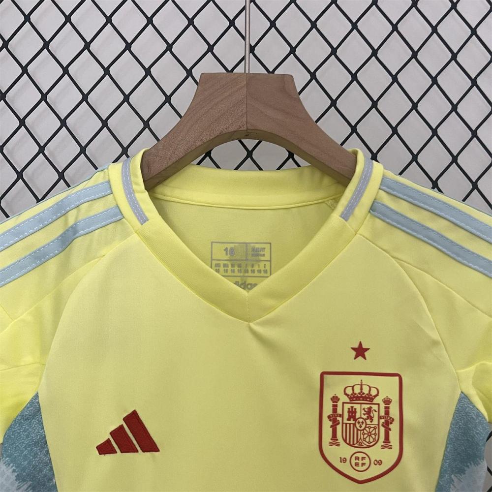 24/25 Spain Euro Away jersey Kid Kits Size 16-28